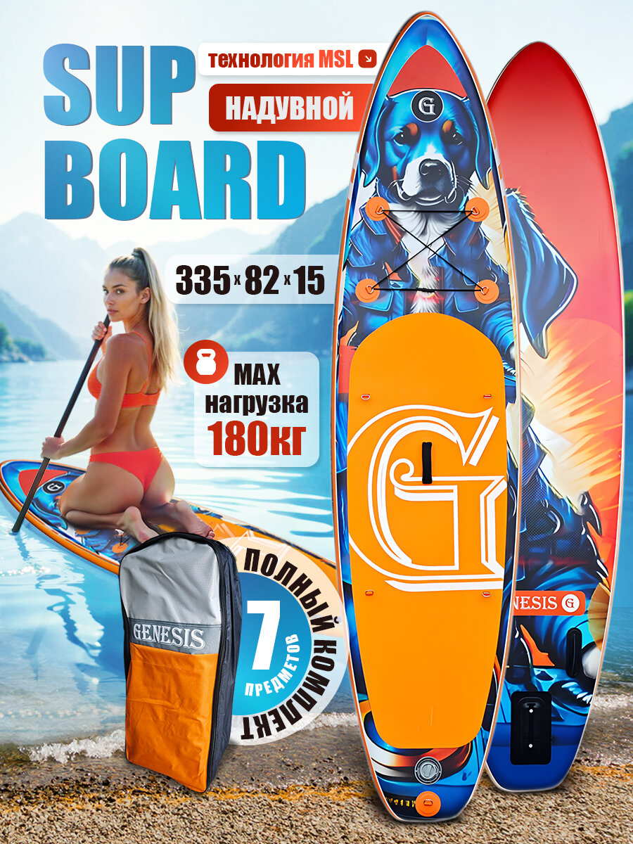 НадуНадувная сап доска GENESIS 11 Dog2