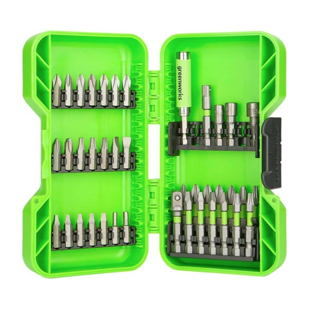 Набор бит и головок GREENWORKS 2 944 207 в кейсе 40 шт.