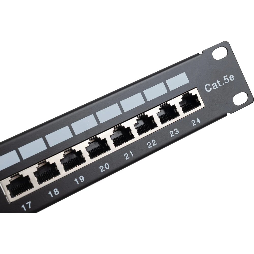 ExeGate Патч-панель EPP3-19-24-8P8C-C5e-SH-110D 19 FTP 24 port cat 5e dual IDC 1U RoHS Black 281083 — фото 1