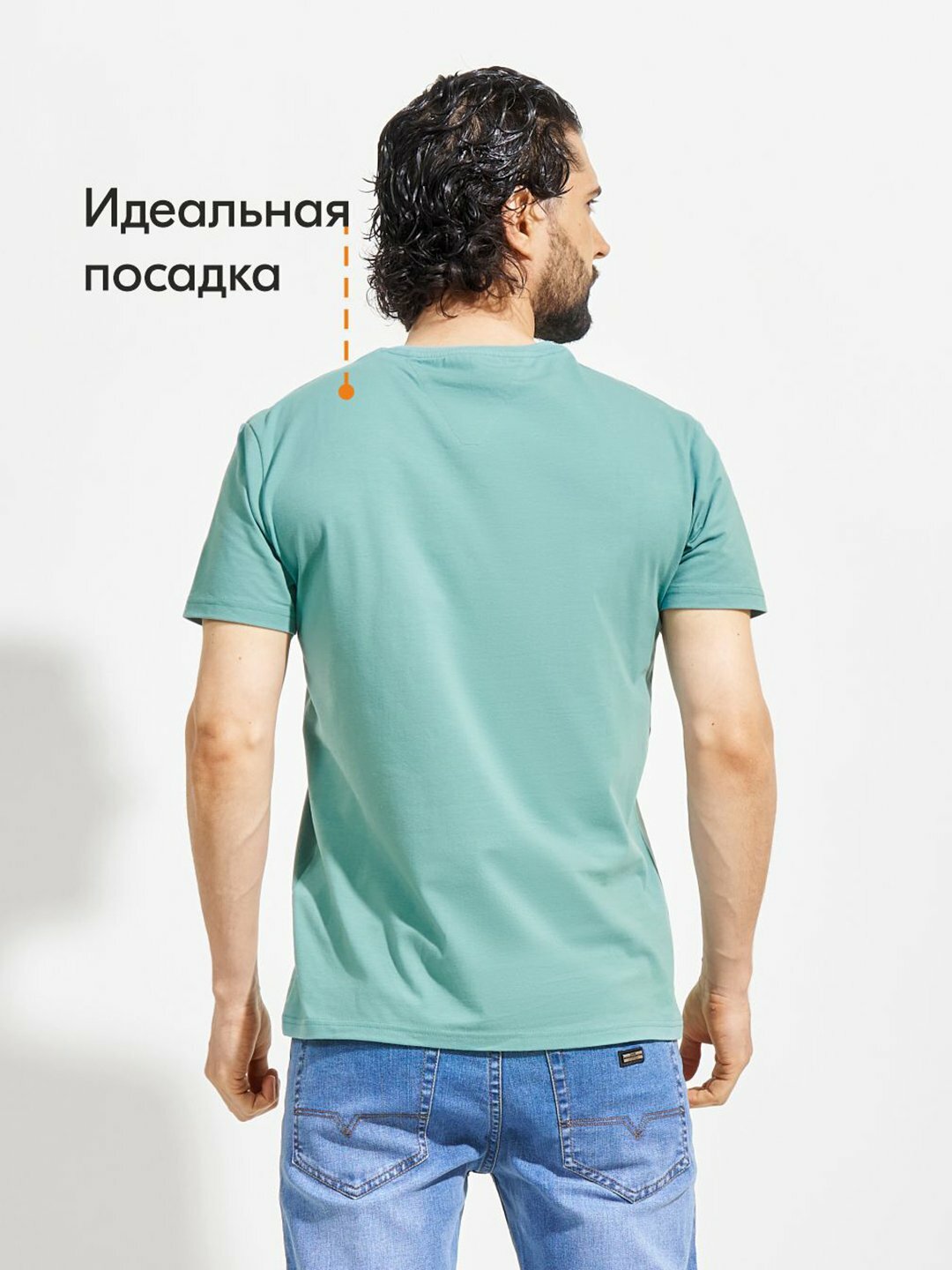 Футболка DNZ, размер 2XL, голубой индиго — фото 1