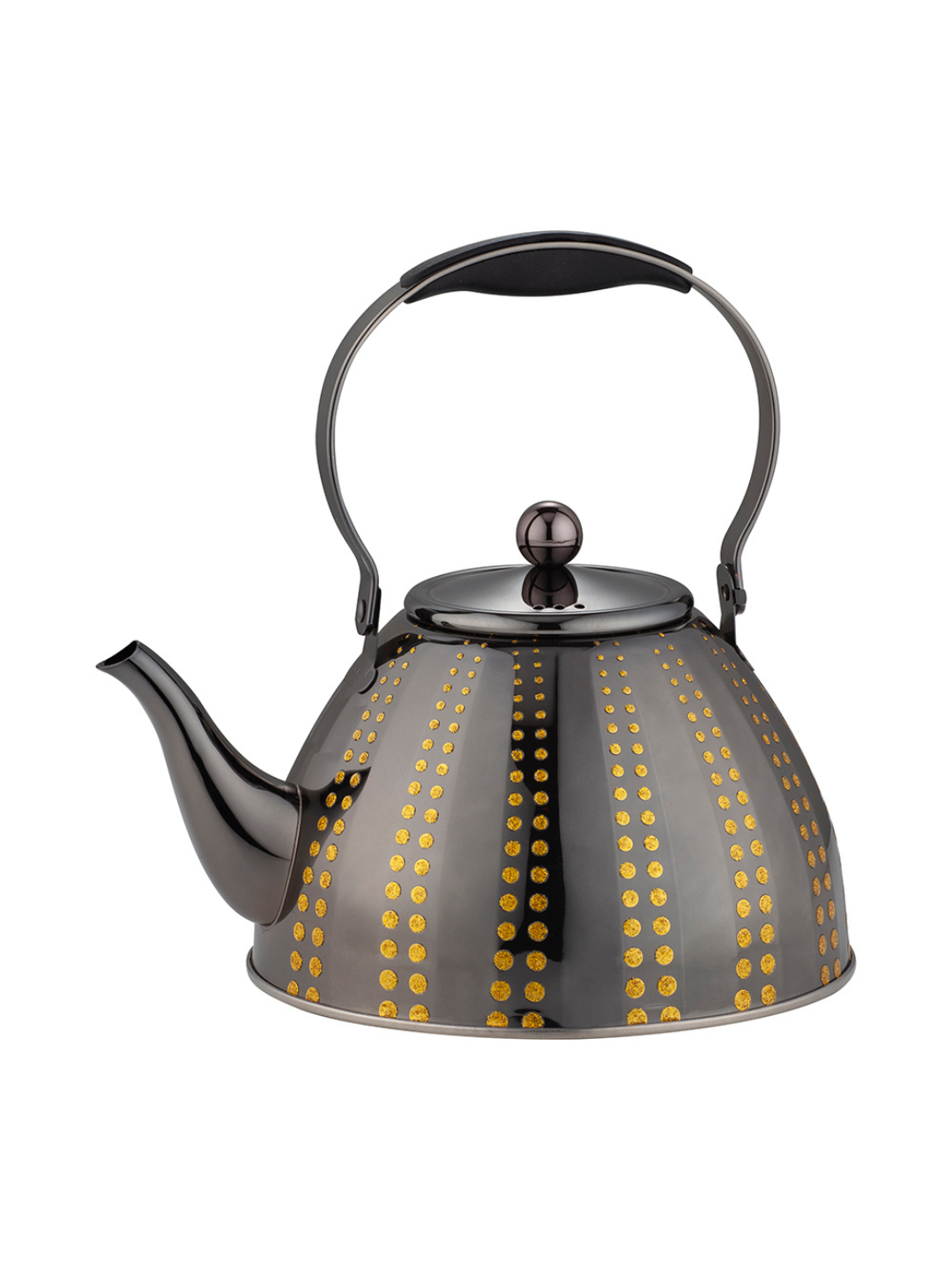 Заварочный чайник Cook More Premium, нержавеющая сталь, PVD-покрытие чёрний, 1 л