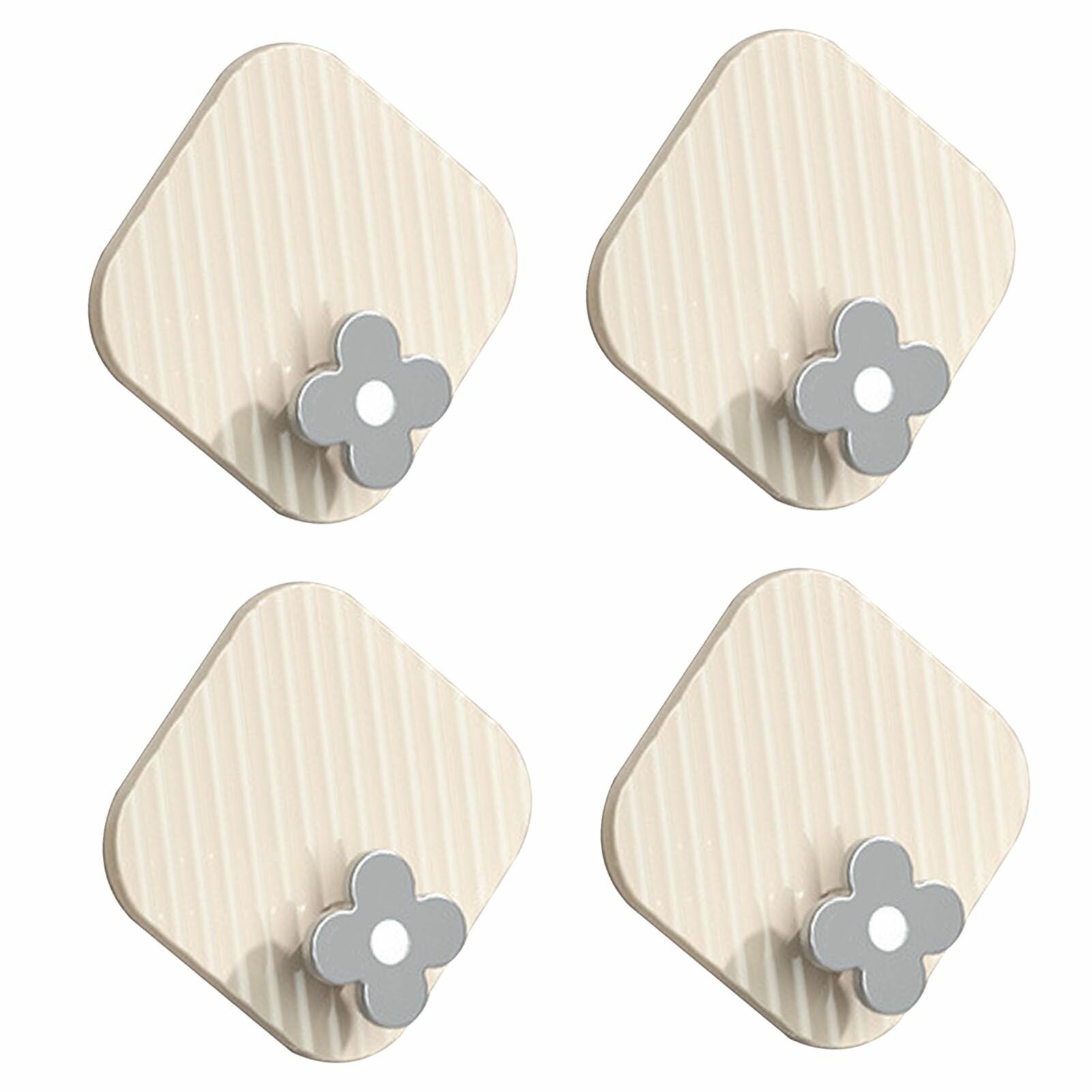 4 шт. водонепроницаемых самоклеящихся крючков пластиковые настенные вешалки без гвоздей для кухни ванной офиса потолочного держателя для полотенец молочно-белого цвета