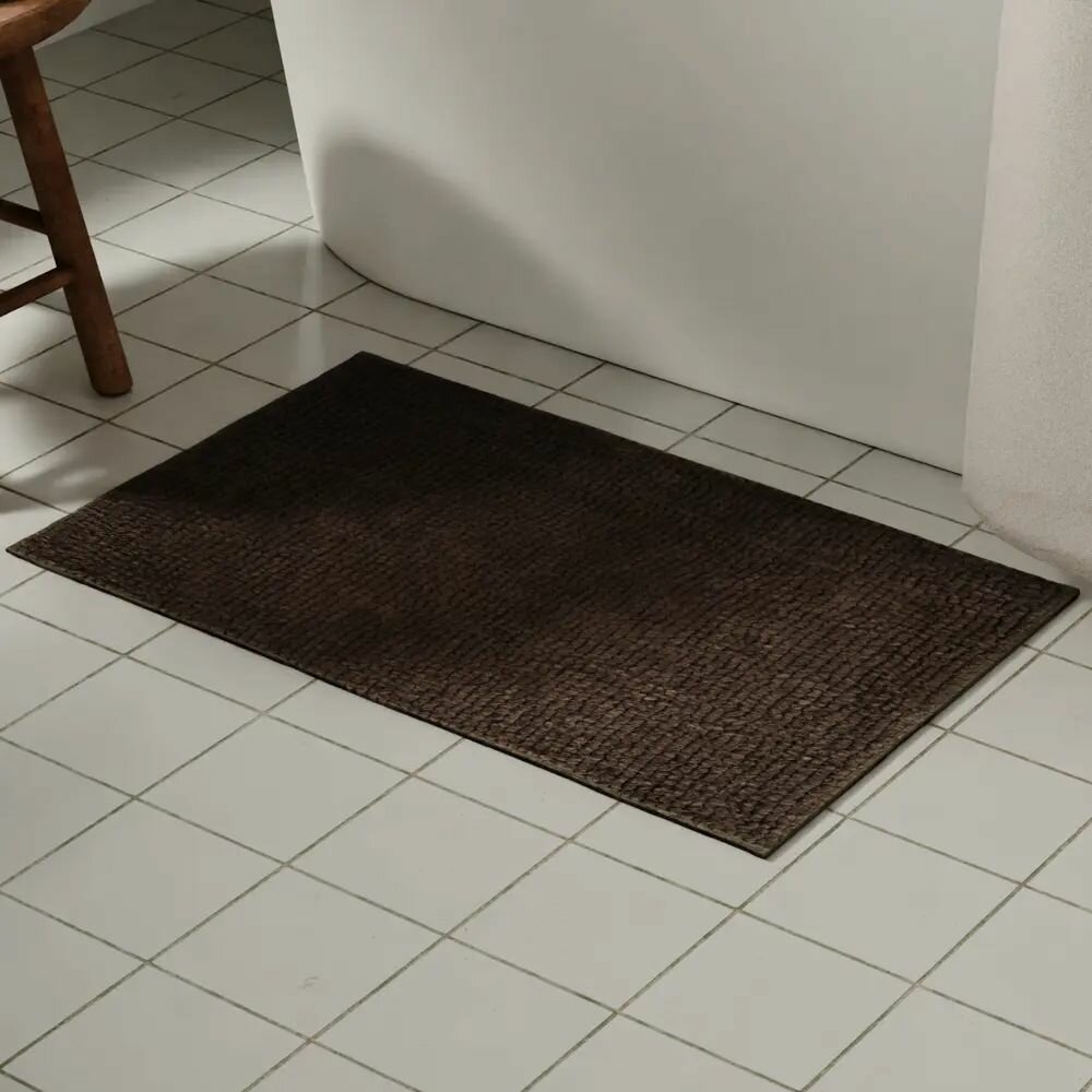 Коврик для ванной Аден 50x70 см цвет коричневый
