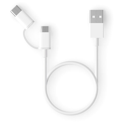 Кабель ZMI USB - microUSB / USB Type-C (AL501), 1 м, белый