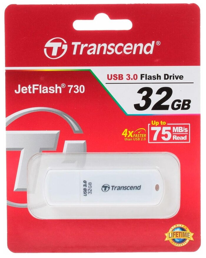 USB Flash Drive 32Gb - Transcend FlashDrive JetFlash 730 TS32GJF730