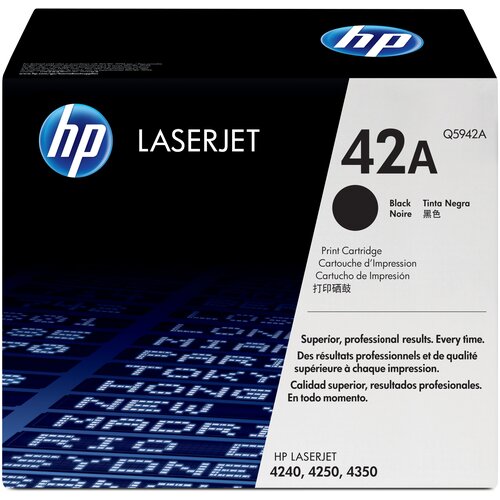 Картридж HP Q5942A, 10000 стр, черный тонер картридж 7q q5942a для hp lj 4250 lj 4350 чёрный 10000 стр