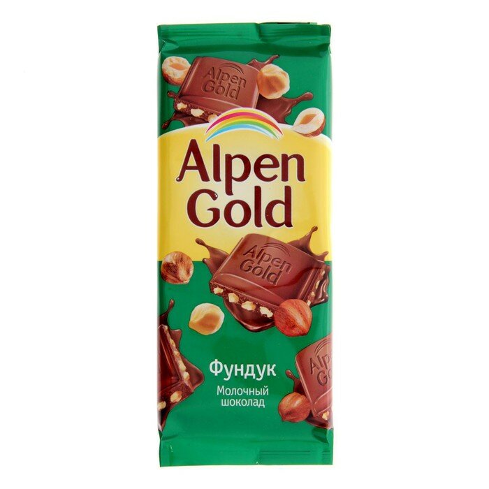 Шоколад Alpen Gold "Фундук" молочный, 85гр - фото №10