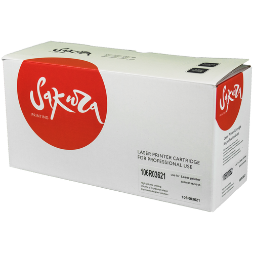 Картридж Sakura 106R03621, 8500 стр, черный картридж 106r03621 для xerox workcentre 3335 3345 phaser 3330 8500 стр profiline