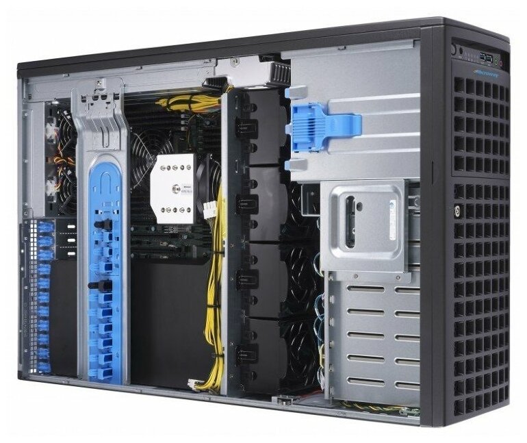 Платформа Supermicro SuperWorkstation 7049GP-TRT без процессора, ОС не установлена, черный