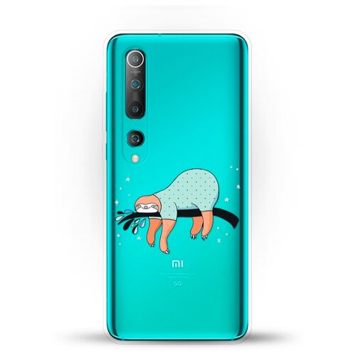 фото Силиконовый чехол ленивец на ветке на xiaomi mi 10 pro andy & paul