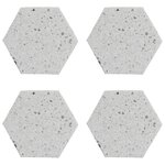 Набор из 4 подставок из камня Elements Hexagonal 10 см - изображение