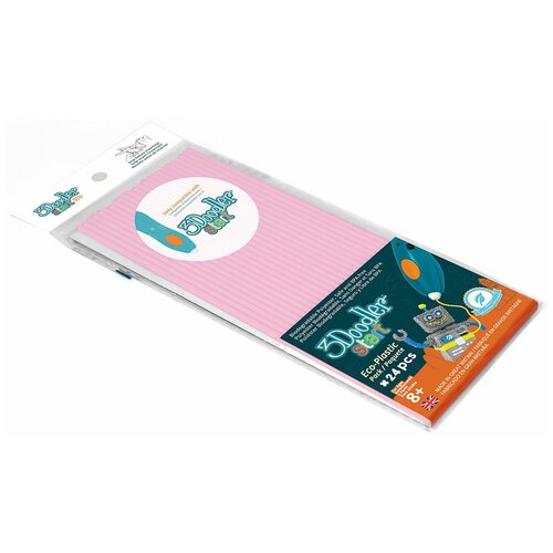 Эко Пластик к 3Д ручке 3DOODLER START розовый 3DS-ECO18-BPINK-24