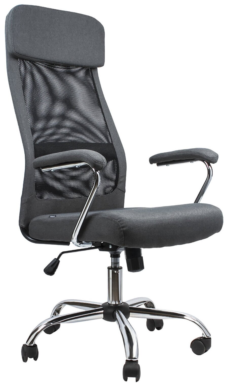 Кресло офисное BRABIX Flight EX-540, хром, ткань, сетка, серое, 531848