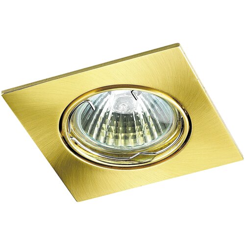 Встраиваемый поворотный светильник Novotech Quadro матовое золото, арт.369107