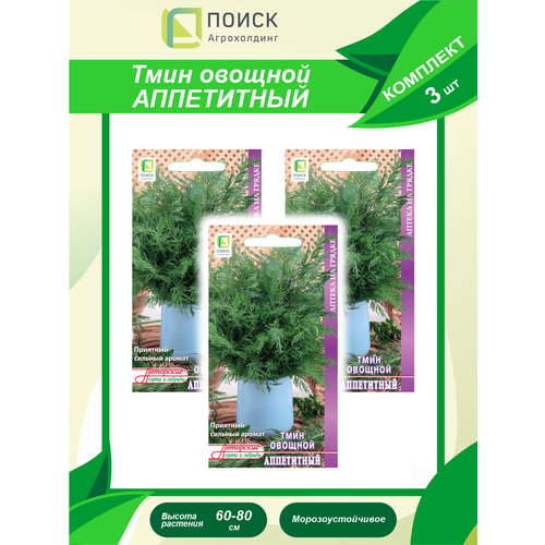 Комплект семян Тмин овощной Аппетитный х 3 шт. тмин овощной аппетитный 0 5г