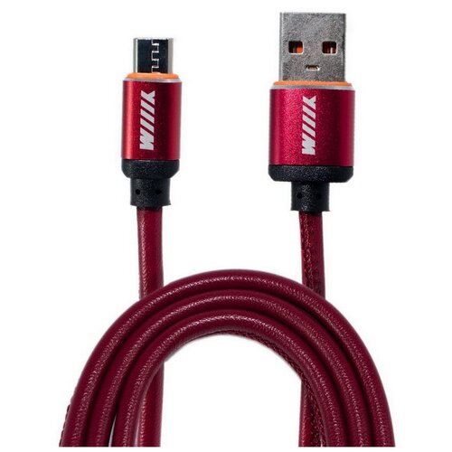 кабель wiiix usb microusb cb020 umu 10 1 м черный Кабель WIIIX USB - microUSB (CB810-2A-UMU-LR-10), 1 м, красный