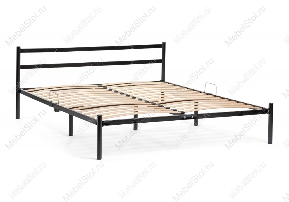 Полутораспальная кровать Woodville Фади 04 140х200 Черный