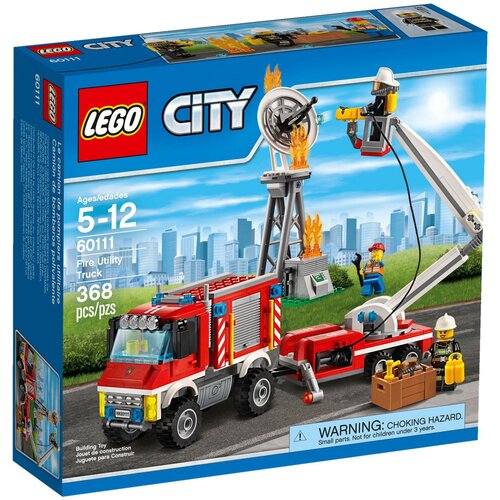 Конструктор LEGO City 60111 Пожарный вспомогательный грузовик, 368 дет. конструктор lego city пожарная часть и пожарная машина 60375