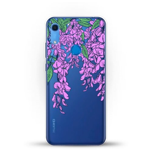 фото Силиконовый чехол цветы фиолетовые на huawei y6s andy & paul