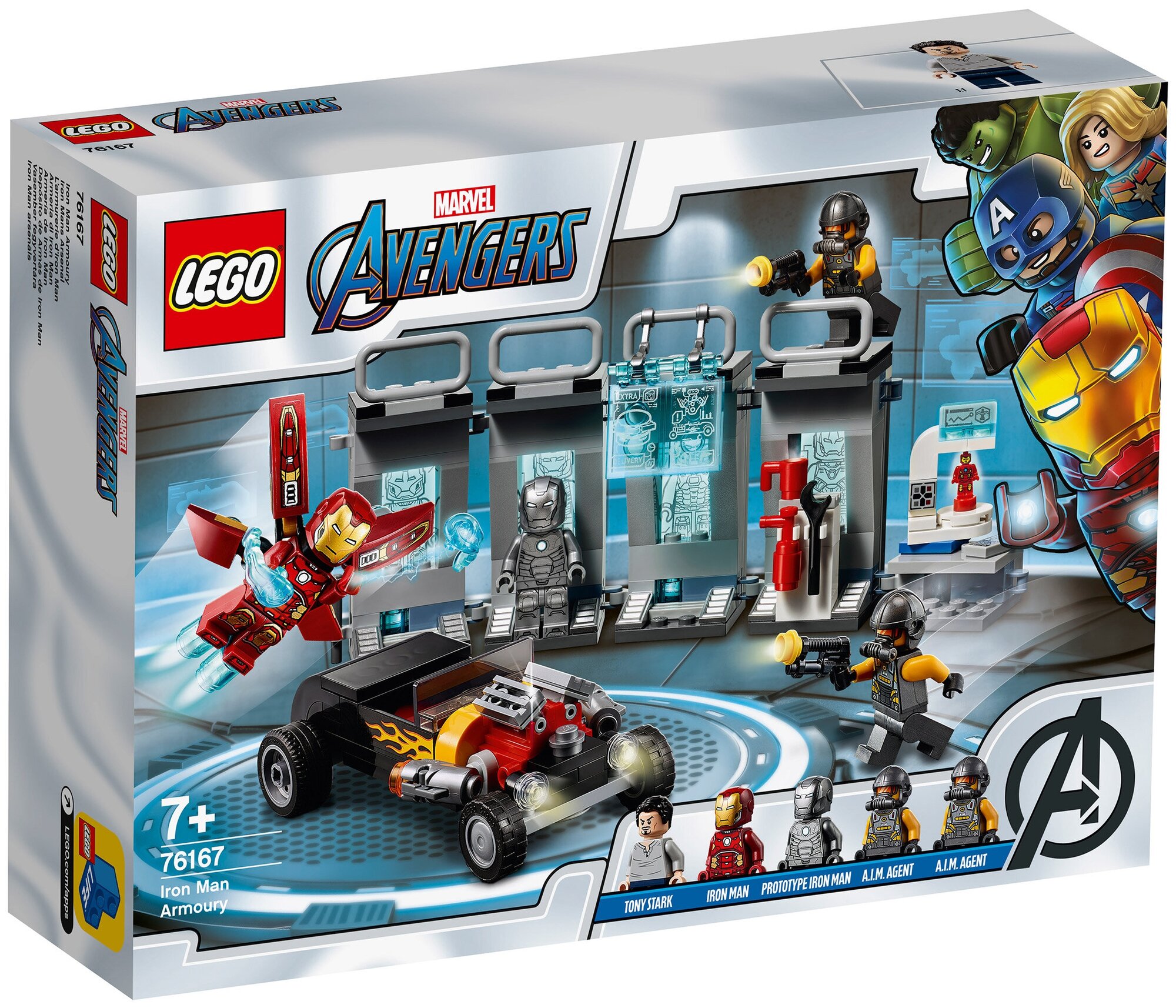 Конструктор LEGO Marvel Super Heroes 76167 Avengers Арсенал Железного человека, 258 дет.