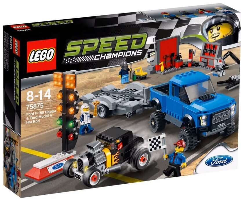 Конструктор LEGO Speed Champions 75875 Форд F-150 Раптор и Форд Model A Хот-род