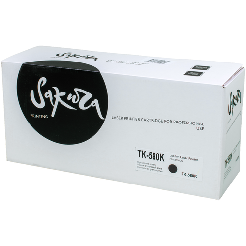 Картридж Sakura TK580K, 3500 стр, черный картридж лазерный sakura tk 580c гол для kyocera mita fs 5150dn 5250dn