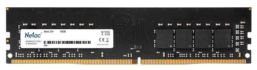 Оперативная память для компьютера Netac NTBSD4P26SP-16 DIMM 16Gb DDR4 2666 MHz NTBSD4P26SP-16