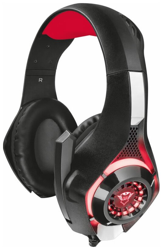 Компьютерная гарнитура Trust GXT 313 Nero Illuminated Gaming Headset, черный/красный