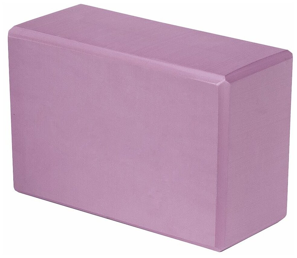 Блок для йоги Atemi AYB02P этиленвинилацетат ш.:228мм в.:152мм т.:76мм розовый (00-00005950) - фото №1