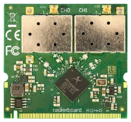 MikroTik 802.11a/b/g/n High Power Dual Band MiniPCI card with MMCX connectors