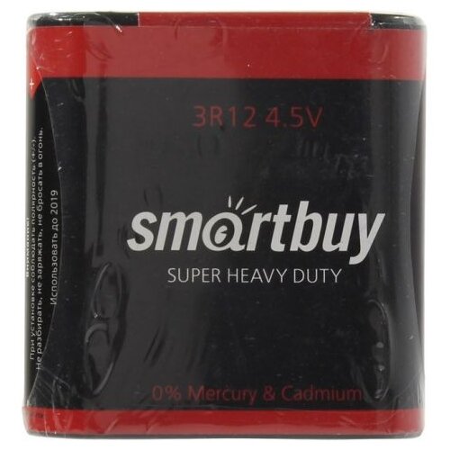 Батарейка SmartBuy Super Heavy Duty 3R12, в упаковке: 1 шт. smartbuy батарейка солевая smartbuy super heavy duty 3r12 1s 4 5в спайка 1 шт