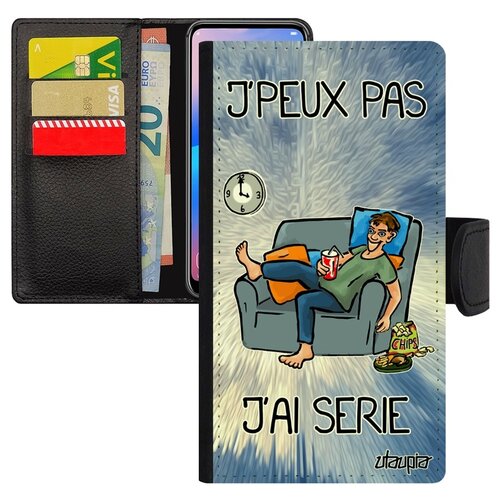 фото Чехол книжка на смартфон iphone xs, "не могу - у меня сериал!" юмор сезон utaupia