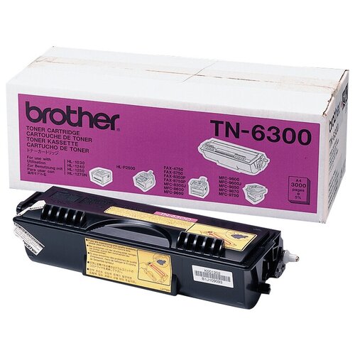 Картридж Brother TN-6300, 3000 стр, черный картридж tn 6300 для brother hl 1430 hl 1240 dcp 1200 hl 1230 hl 1440 hl 1250 galaprint