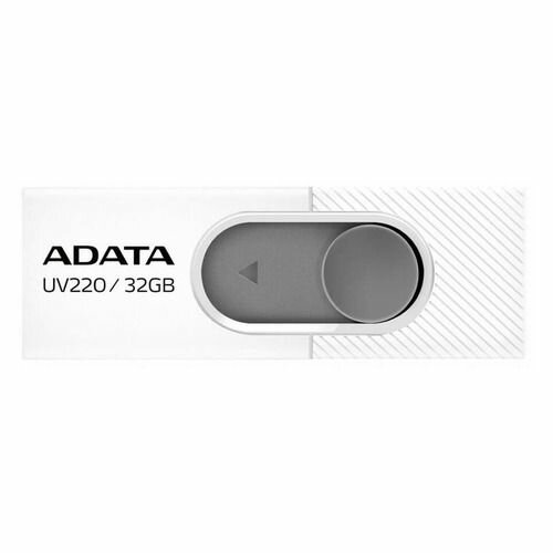 Флешка USB A-Data UV220 32ГБ, USB2.0, белый и серый [auv220-32g-rwhgy]