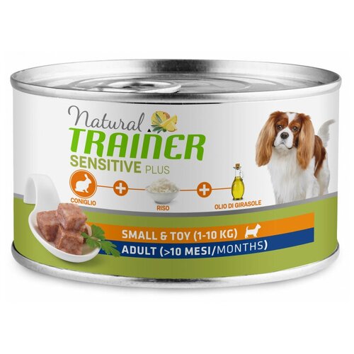 TRAINER NATURAL SENSITIVE PLUS SMALL  & TOY ADULT RABBIT  & RICE безглютеновые для взрослых собак маленьких пород с кроликом и рисом (150 гр)