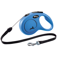 Поводок-рулетка для собак Flexi New Classic S тросовый синий 8 м