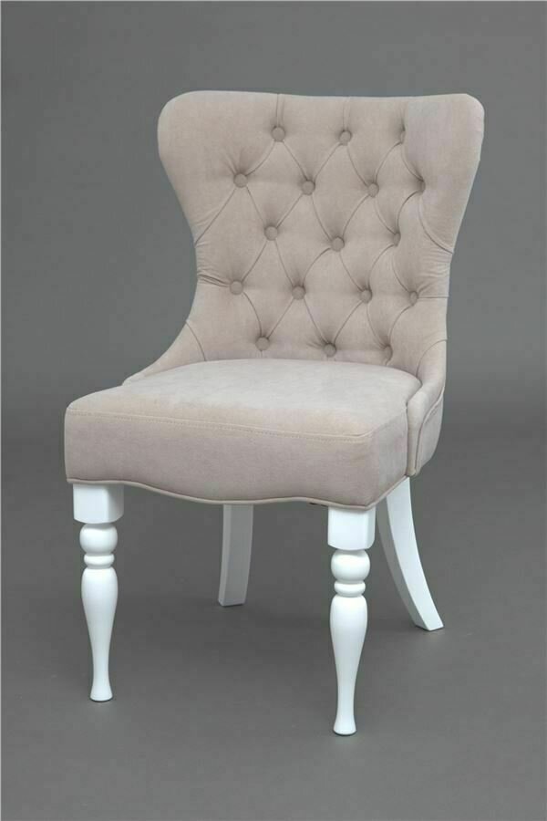 фото Кресло RB Вальс эмаль белая / RS16 - бежевый