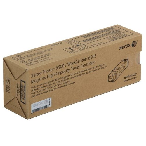 Картридж Xerox 106R01602, 2500 стр, пурпурный картридж xerox 106r01602 для xerox ph 6500 wc 6505 пурпурный