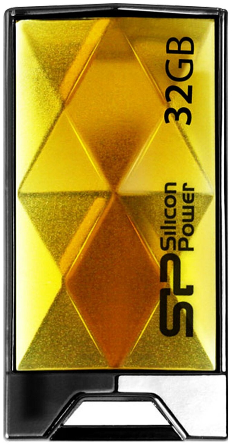 Флэш-диск 32 GB, SILICON POWER Touch 850, USB 2.0, металлический корпус, янтарный, SP32GBUF2850V1A 512496