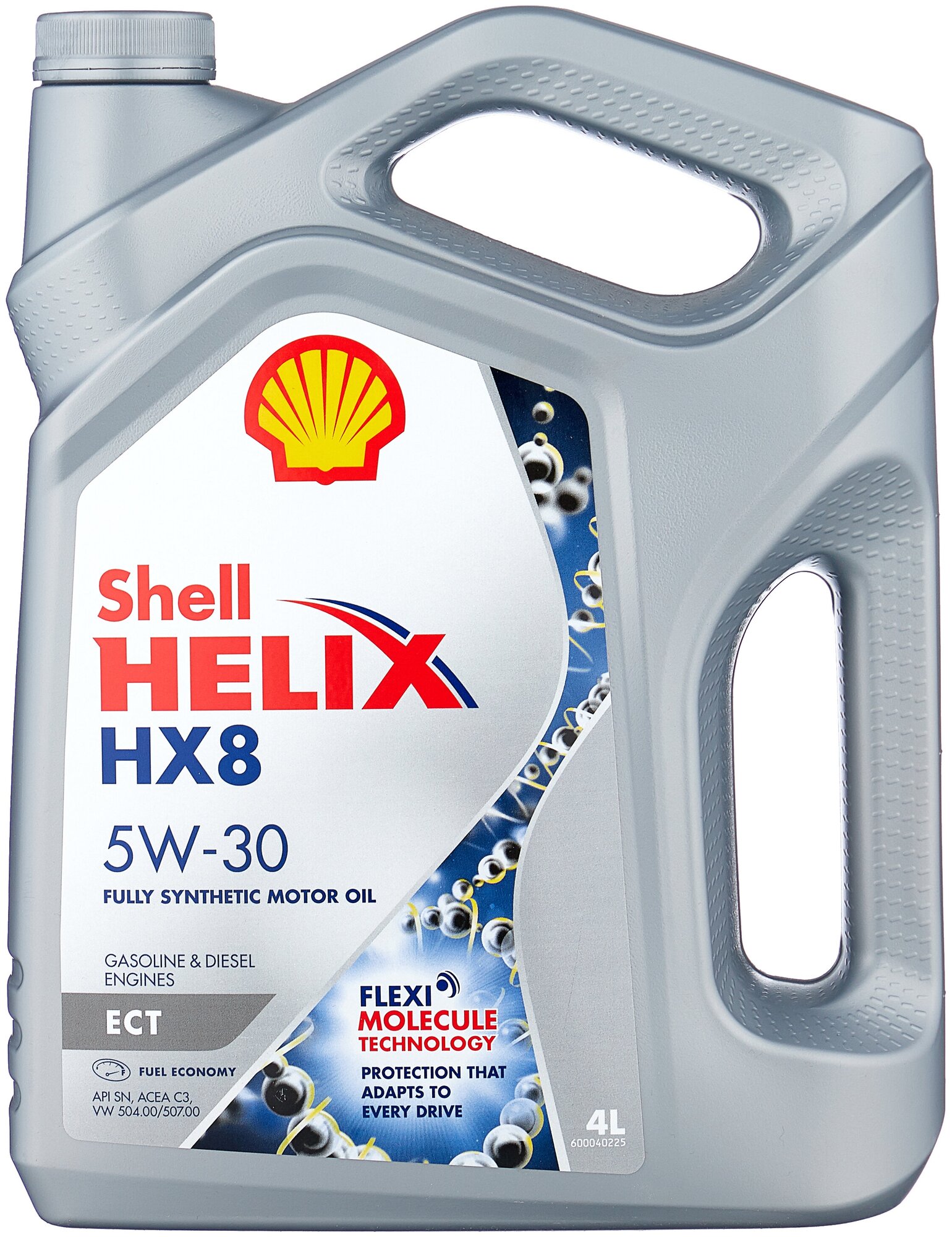 HC-синтетическое моторное масло SHELL Helix HX8 ECT 5W-30