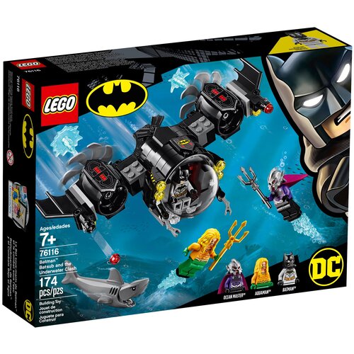 LEGO DC Super Heroes 76116 Подводный бой Бэтмена, 174 дет. конструктор lego dc super heroes 76025 зелёный фонарь против синестро 174 дет