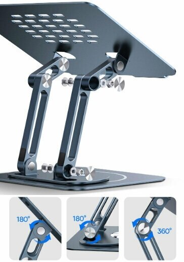 Подставка для ноутбука Baseus UltraStable Pro Series Rotatable and Foldable Laptop Stand (B10059900811-01) 3-Hinge Version