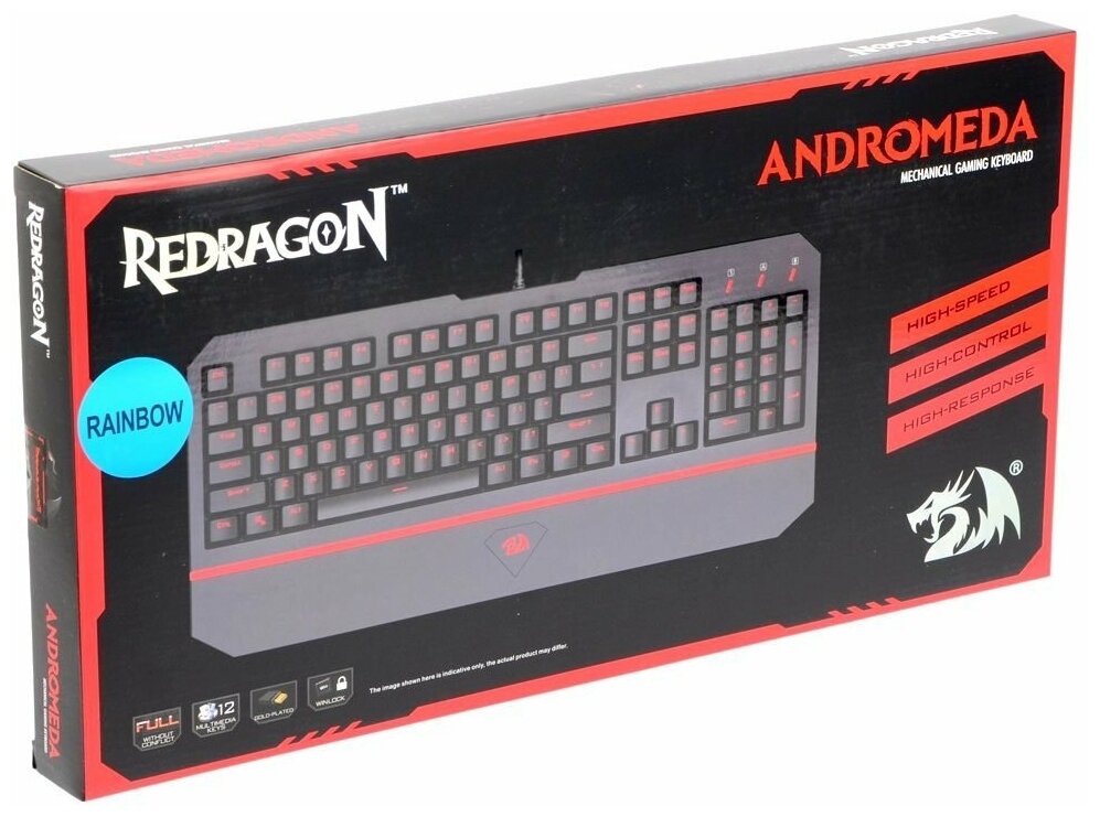 Игровая клавиатура Redragon Andromeda Black USB Outemu Blue