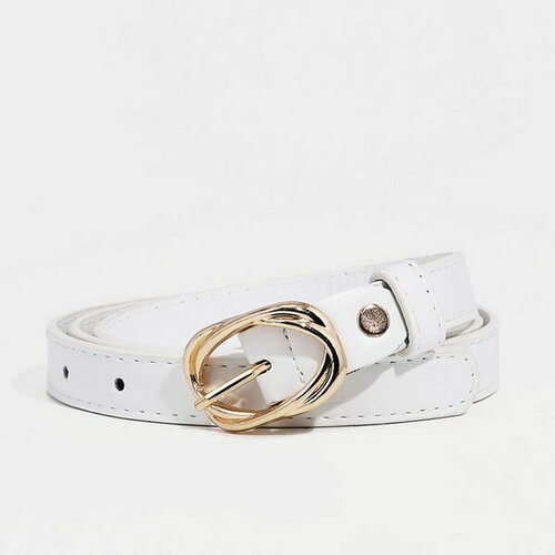 фото Ремень сима-ленд, размер 110, белый сима-лэнд