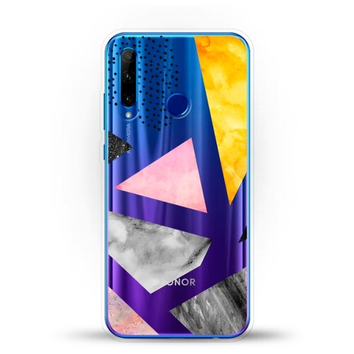 фото Силиконовый чехол мраморные треугольники на honor 10i andy & paul