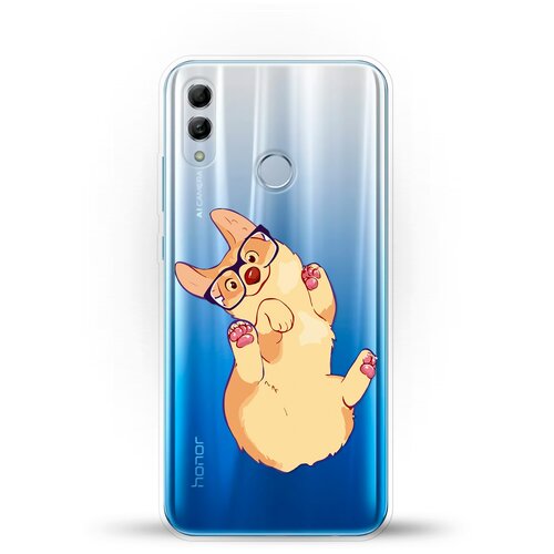 фото Силиконовый чехол корги в очках на honor 10 lite andy & paul