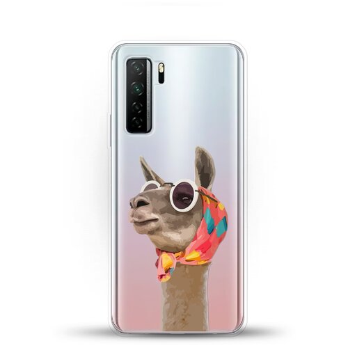 фото Силиконовый чехол лама в очках на honor 30s andy & paul