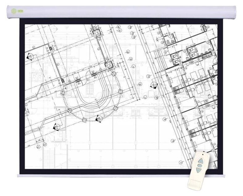 Экран Cactus 180x180см Motoscreen CS-PSM-180x180 1:1 настенно-потолочный рулонный (моторизованный привод)