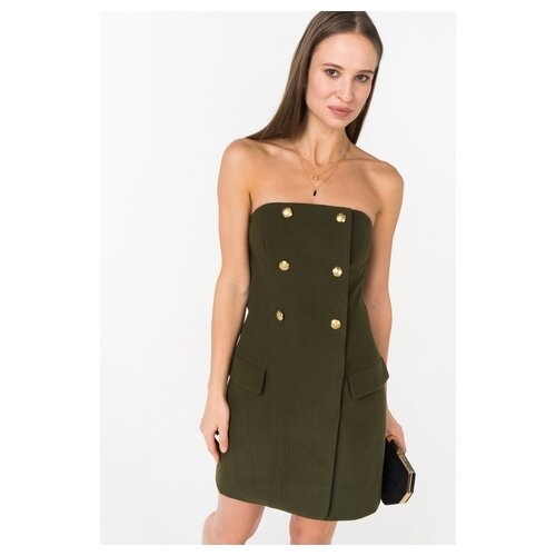 фото Платье t-skirt aw18-07-0526-fs женское цвет хаки однотонный р-р 42