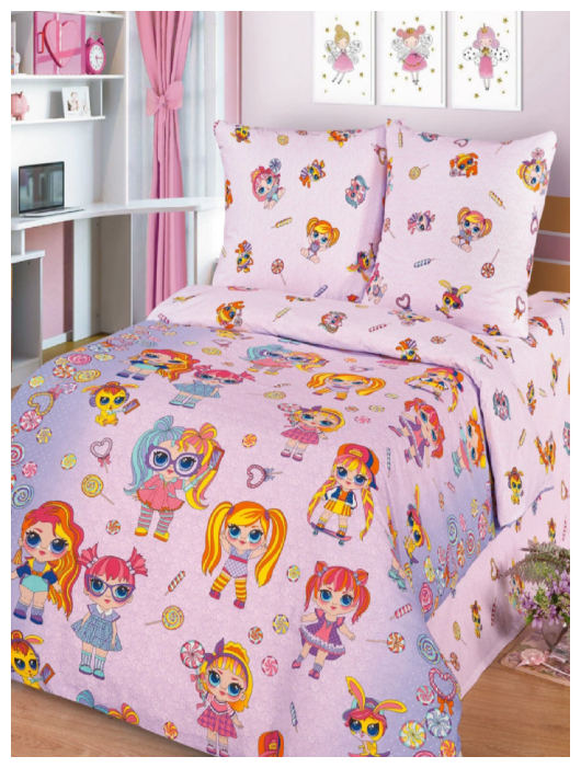 Детский комплект постельного белья Миланика "Лолита" 15-спальный поплин 100% хлопок